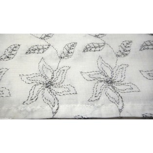 15" Extra Large Polyester Chikan Work White Handkerchief Hanky Napkin Wedding